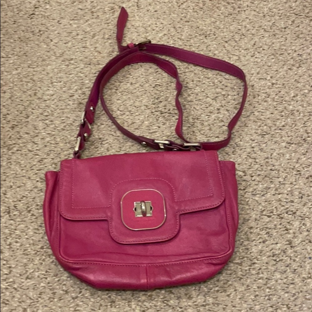 Authentic Longchamp leather crossbody bag
